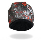 Hot Leathers Sublimated Sugar Woman w/ Roses Beanie 3D Art Beanie Sublimated - Tophatter Daily Deals