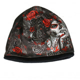 Hot Leathers Sublimated Sugar Woman w/ Roses Beanie 3D Art Beanie Sublimated - Tophatter Daily Deals