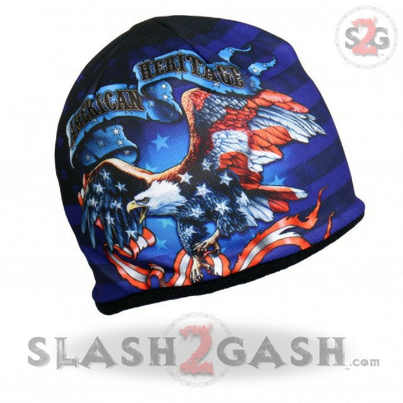 Hot Leathers Sublimated American Heritage Eagle Flag Beanie 3D Art Beanie Sublimated - Tophatter Daily Deals