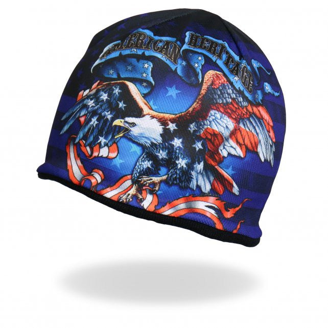 Hot Leathers Sublimated American Heritage Eagle Flag Beanie 3D Art Beanie Sublimated - Tophatter Daily Deals