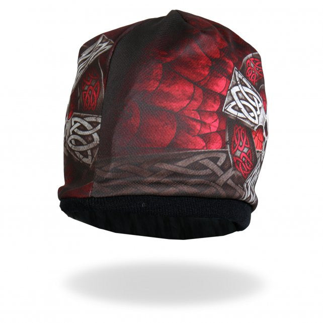 Hot Leathers Sublimated Celtic Cross w/ Skull Beanie 3D Art Beanie Sublimated - Tophatter Daily Deals