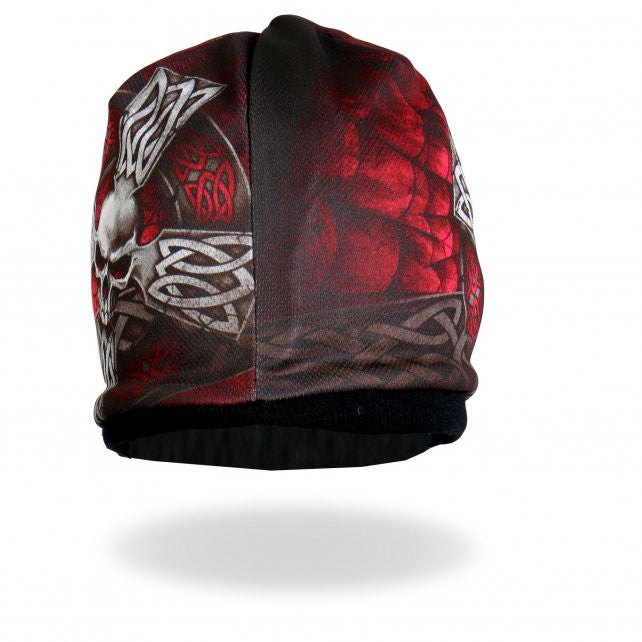 Hot Leathers Sublimated Celtic Cross w/ Skull Beanie 3D Art Beanie Sublimated - Tophatter Daily Deals
