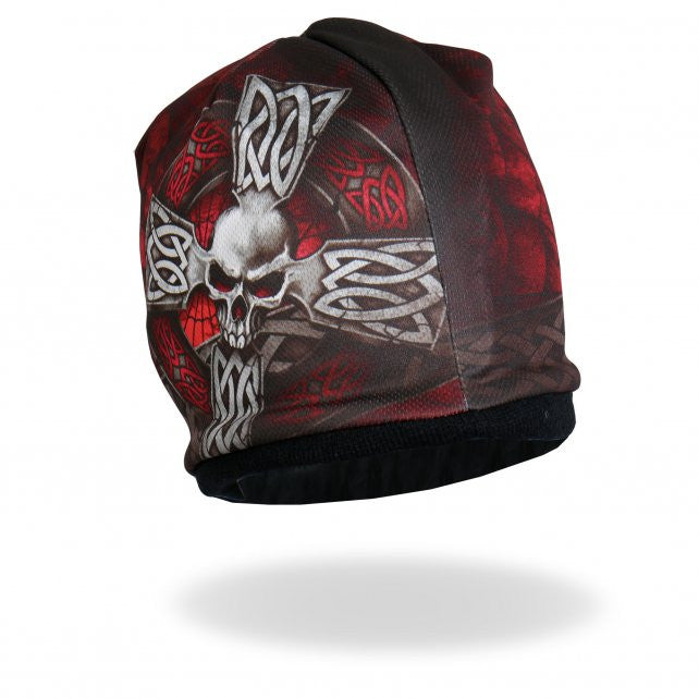 Hot Leathers Sublimated Celtic Cross w/ Skull Beanie 3D Art Beanie Sublimated - Tophatter Daily Deals
