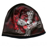 Hot Leathers Sublimated Celtic Cross w/ Skull Beanie 3D Art Beanie Sublimated - Tophatter Daily Deals