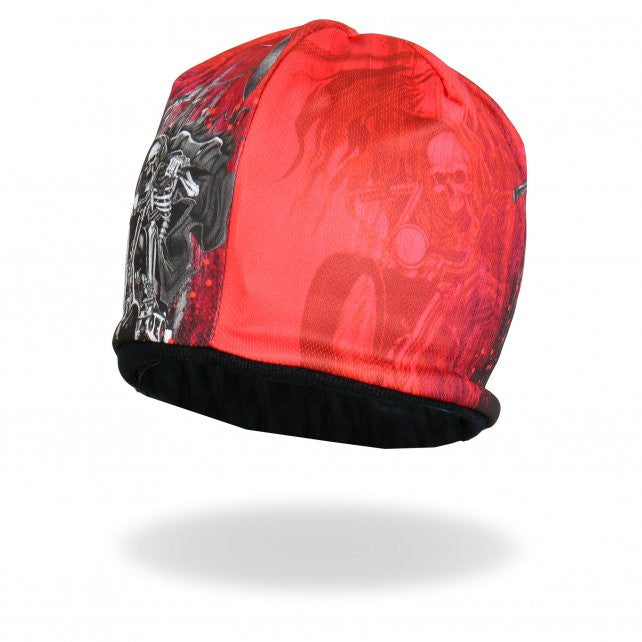 Hot Leathers Sublimated Death Rider w/ Motorcycle & Reaper Beanie 3D Art Beanie Sublimated - Tophatter Daily Deals