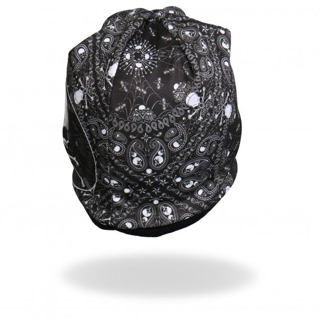 Hot Leathers Sublimated Paisley Skull & Crossbones Beanie 3D Art Beanie Sublimated - Tophatter Daily Deals