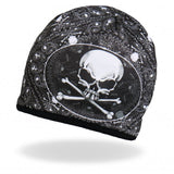 Hot Leathers Sublimated Paisley Skull & Crossbones Beanie 3D Art Beanie Sublimated - Tophatter Daily Deals
