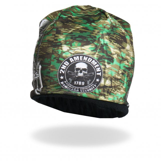Hot Leathers Sublimated Stovepipe Shotgun Camo Skull Beanie 3D Art Beanie Sublimated - Tophatter Daily Deals