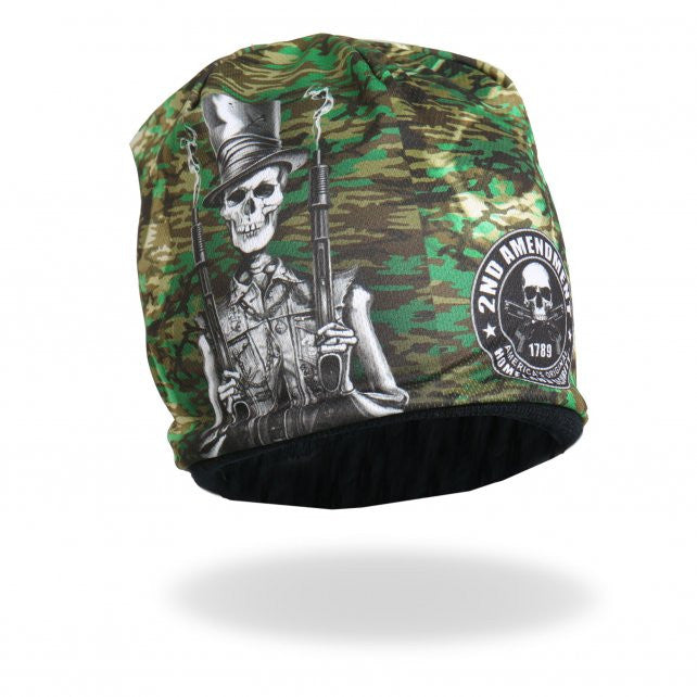 Hot Leathers Sublimated Stovepipe Shotgun Camo Skull Beanie 3D Art Beanie Sublimated - Tophatter Daily Deals