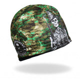 Hot Leathers Sublimated Stovepipe Shotgun Camo Skull Beanie 3D Art Beanie Sublimated - Tophatter Daily Deals