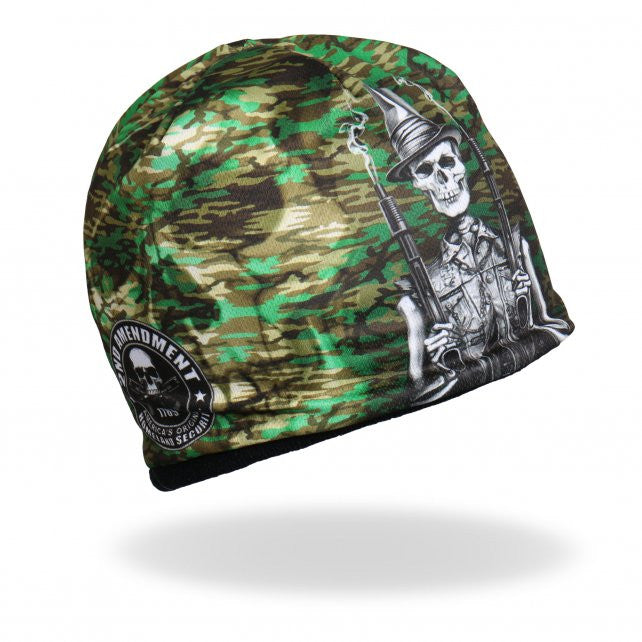 Hot Leathers Sublimated Stovepipe Shotgun Camo Skull Beanie 3D Art Beanie Sublimated - Tophatter Daily Deals