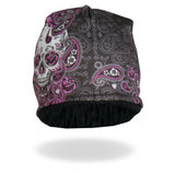 Hot Leathers Sublimated Sugar Paisley 2 Ladies Skull Beanie 3D Art Beanie Sublimated - Tophatter Daily Deals