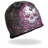 Hot Leathers Sublimated Sugar Paisley 2 Ladies Skull Beanie 3D Art Beanie Sublimated - Tophatter Daily Deals