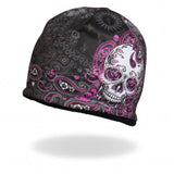 Hot Leathers Sublimated Sugar Paisley 2 Ladies Skull Beanie 3D Art Beanie Sublimated - Tophatter Daily Deals