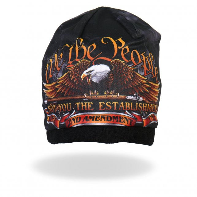 Hot Leathers Sublimated We The People Eagle Beanie 3D Art Beanie Sublimated - Tophatter Daily Deals