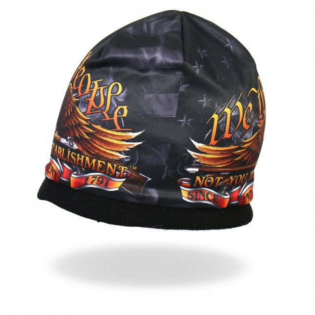 Hot Leathers Sublimated We The People Eagle Beanie 3D Art Beanie Sublimated - Tophatter Daily Deals