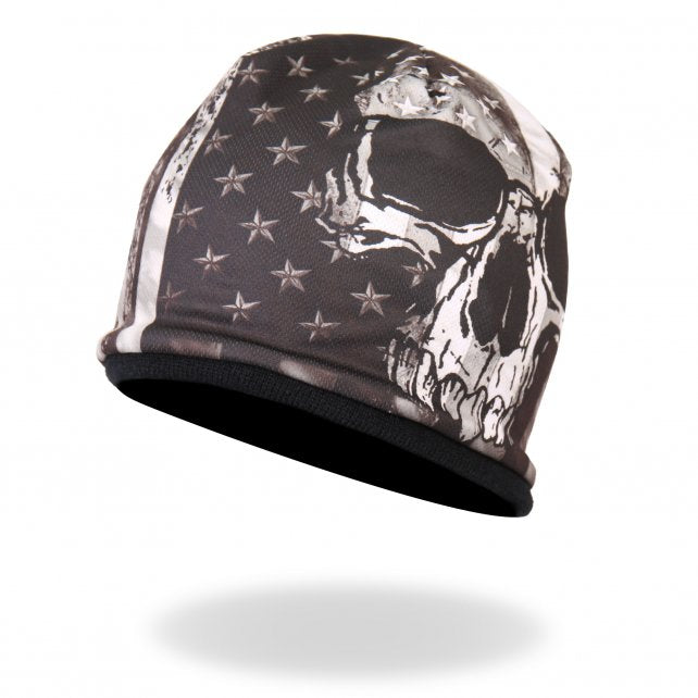 Hot Leathers Flag Skull Sublimated Beanie 3D Art Beanie Sublimated - Tophatter Daily Deals