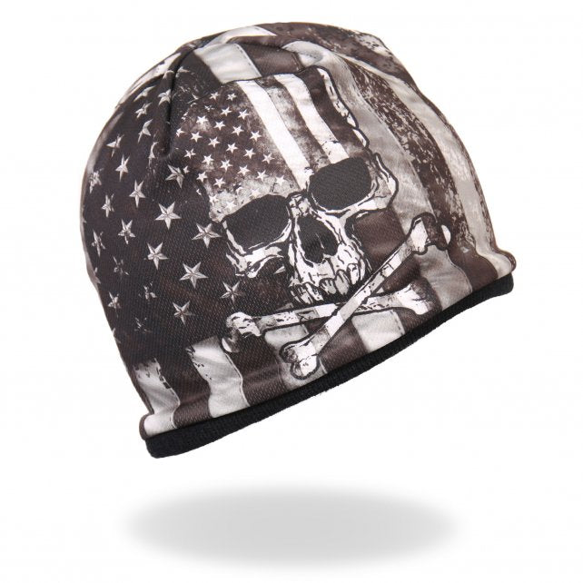 Hot Leathers Flag Skull Sublimated Beanie 3D Art Beanie Sublimated - Tophatter Daily Deals