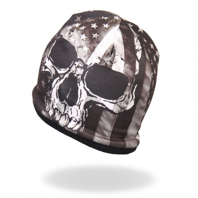 Hot Leathers Flag Skull Sublimated Beanie 3D Art Beanie Sublimated - Tophatter Daily Deals