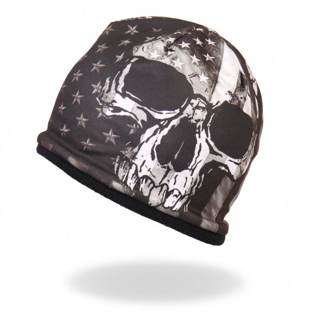 Hot Leathers Flag Skull Sublimated Beanie 3D Art Beanie Sublimated - Tophatter Daily Deals
