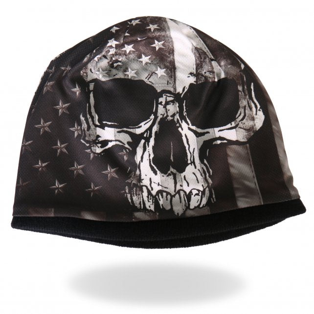 Hot Leathers Flag Skull Sublimated Beanie 3D Art Beanie Sublimated - Tophatter Daily Deals