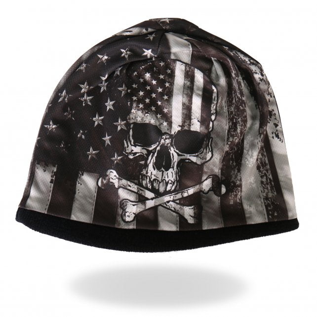 Hot Leathers Flag Skull Sublimated Beanie 3D Art Beanie Sublimated - Tophatter Daily Deals
