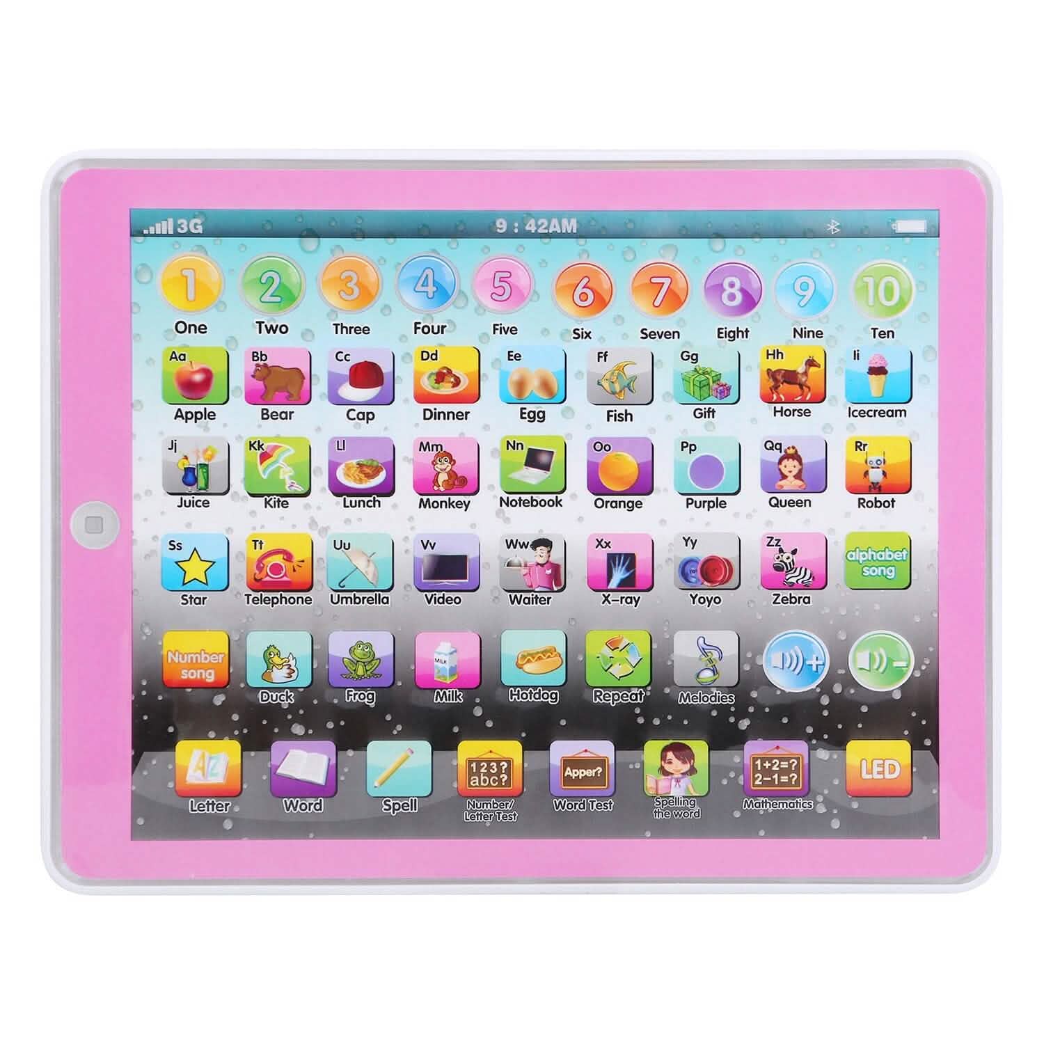 Kid Baby Toddler Educational Tablet Toy Pink Toys & Games - Tophatter Daily Deals