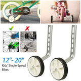 Kids Bicycle Training Wheels Adjustable for 12"-20" Bike Outdoor Recreation - Tophatter Daily Deals
