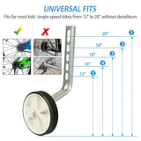 Kids Bicycle Training Wheels Adjustable for 12"-20" Bike Outdoor Recreation - Tophatter Daily Deals