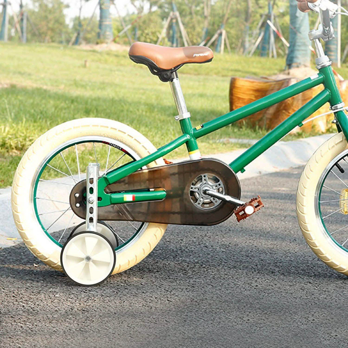 Kids Bicycle Training Wheels Adjustable for 12"-20" Bike Outdoor Recreation - Tophatter Daily Deals