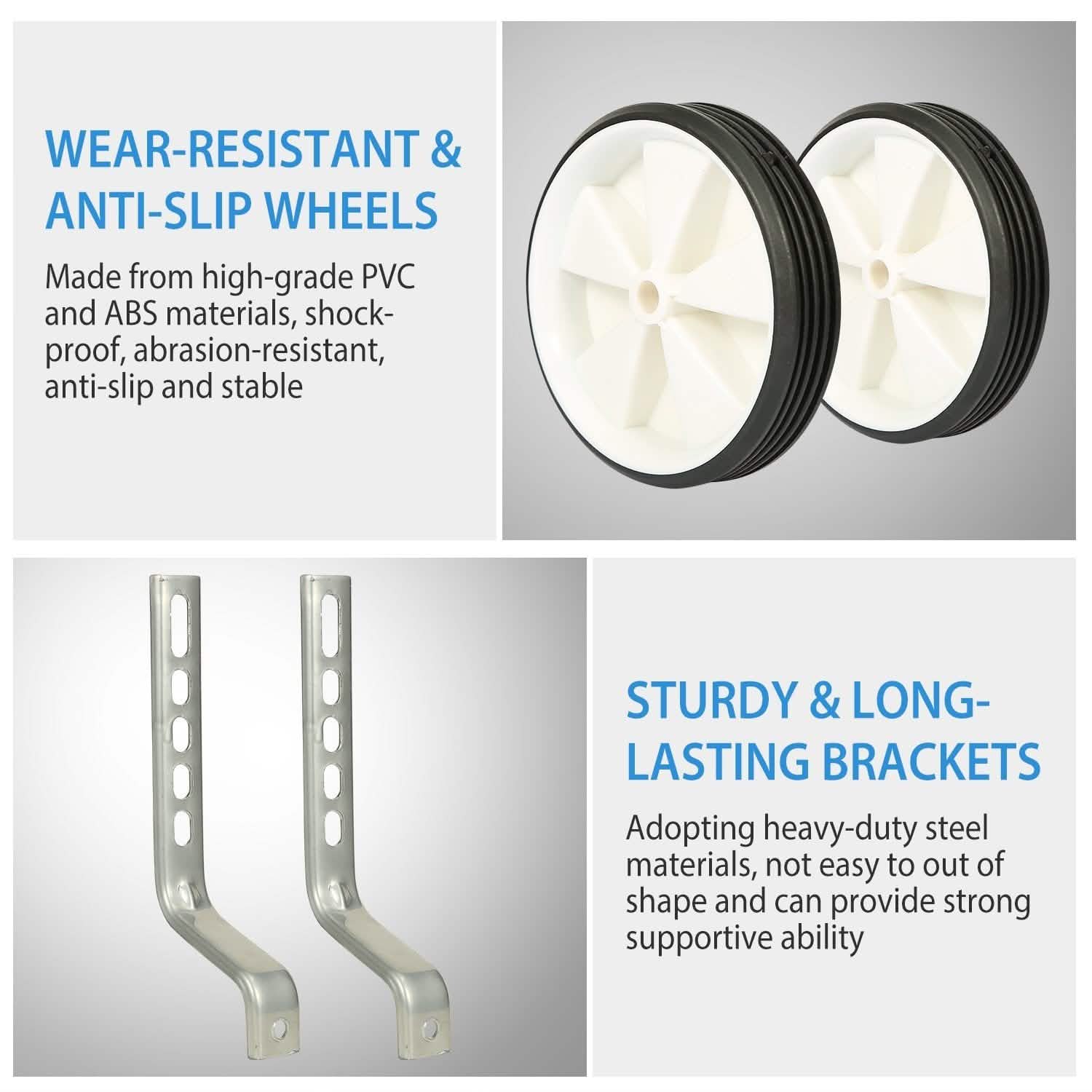 Kids Bicycle Training Wheels Adjustable for 12"-20" Bike Outdoor Recreation - Tophatter Daily Deals