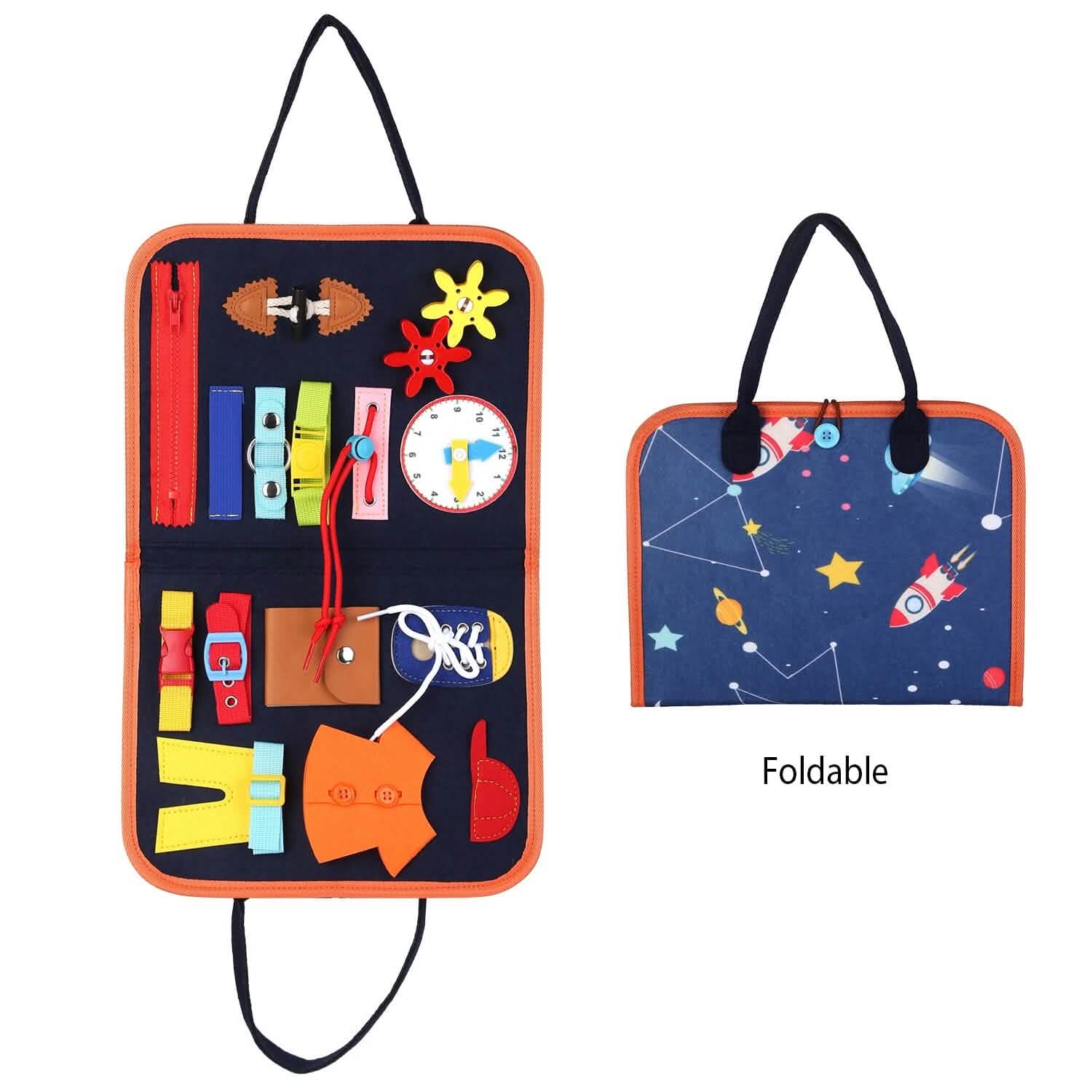 Kids Busy Board Sensory Activity Board Preschool Learning Toys Toys & Games - Tophatter Daily Deals