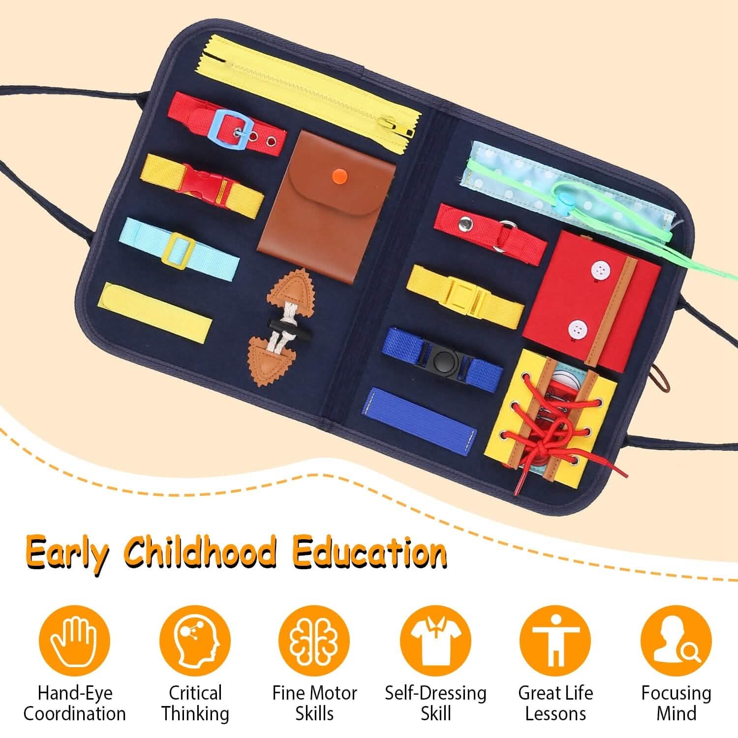 Kids Busy Board Sensory Activity Board Preschool Learning Toys Toys & Games - Tophatter Daily Deals