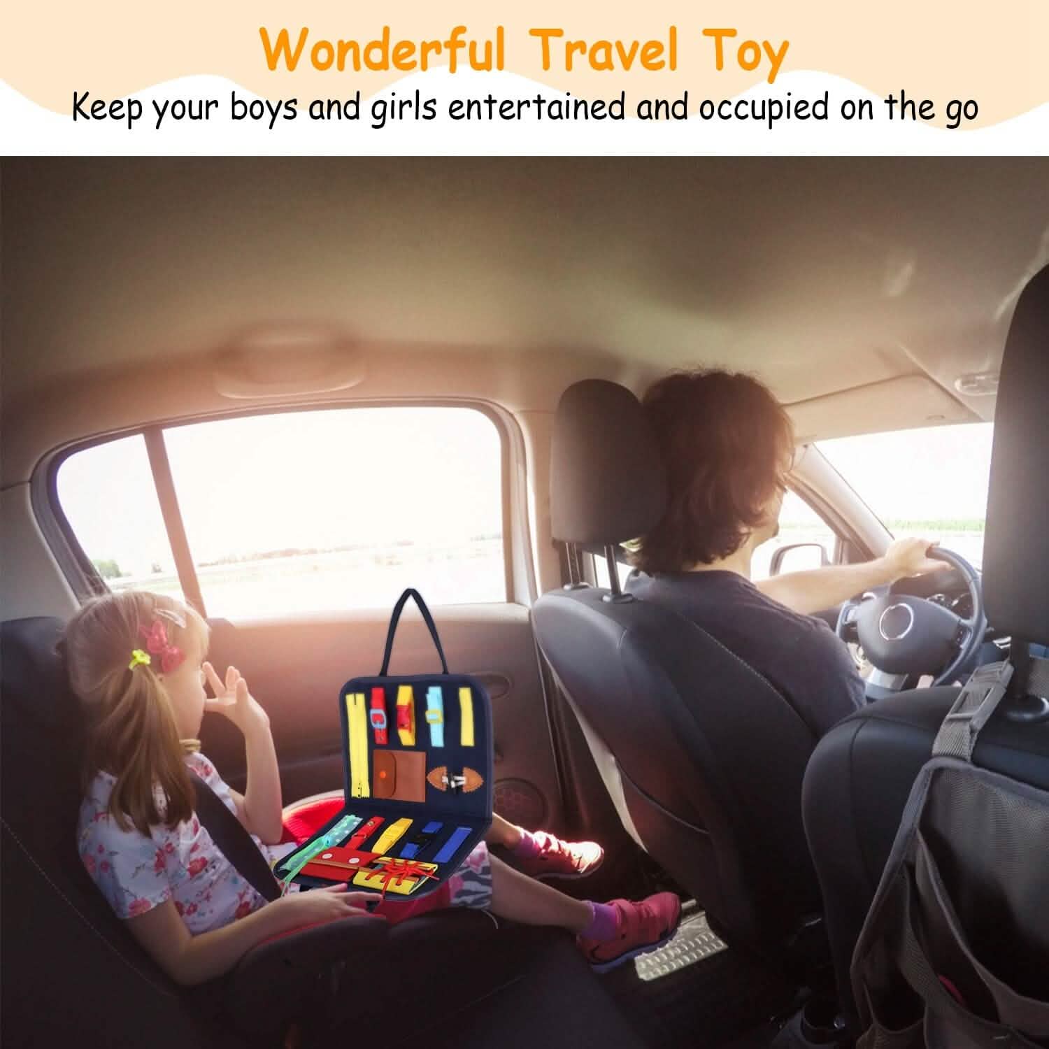 Kids Busy Board Sensory Activity Board Preschool Learning Toys Toys & Games - Tophatter Daily Deals