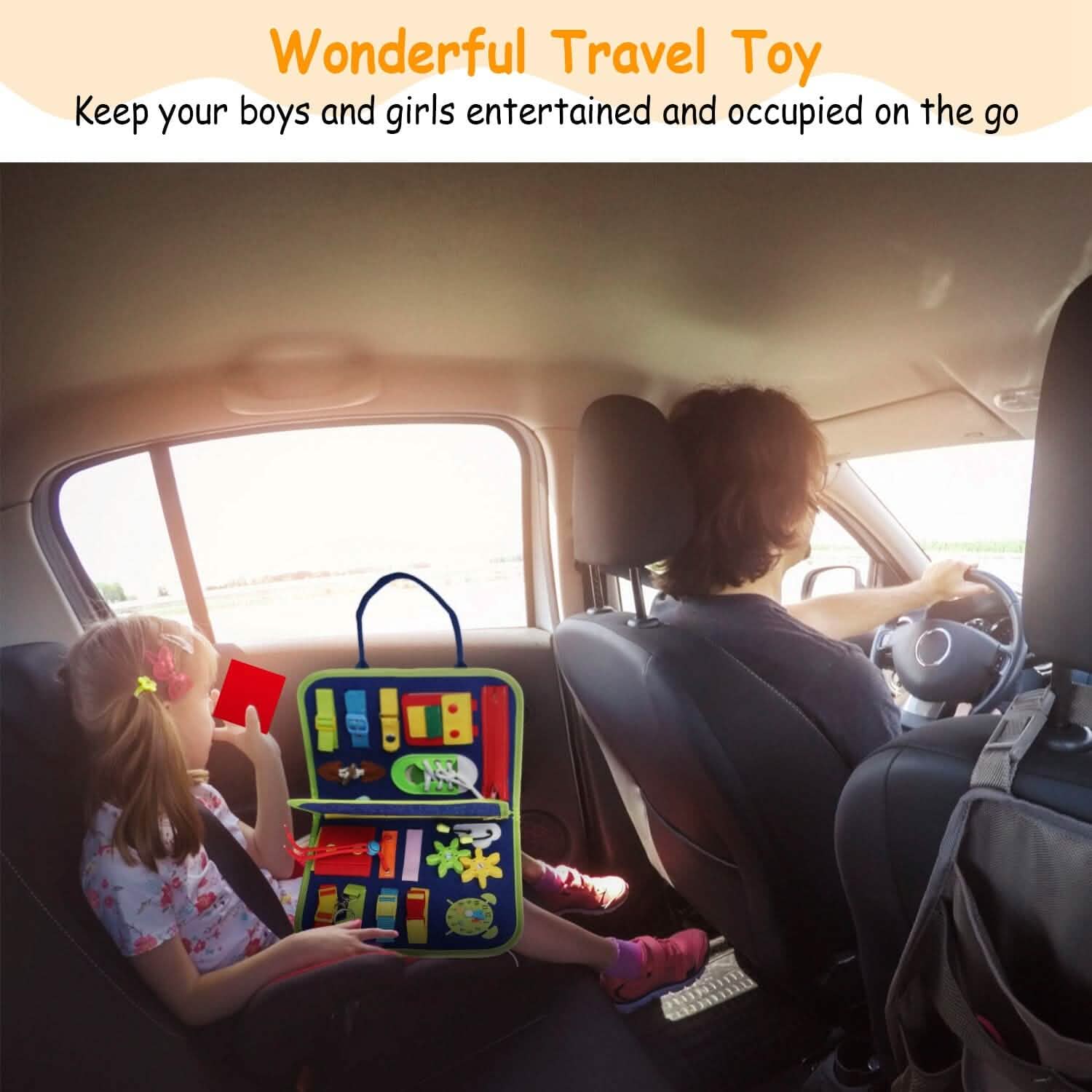 Kids Busy Board Sensory Activity Board Preschool Learning Toys Toys & Games - Tophatter Daily Deals