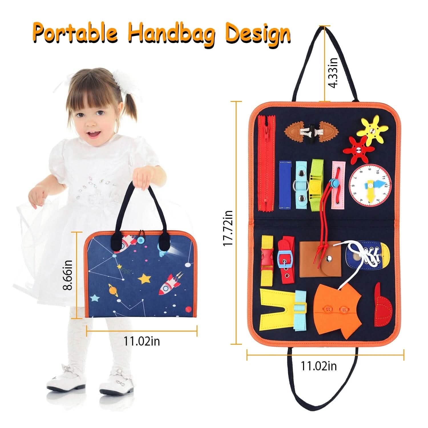 Kids Busy Board Sensory Activity Board Preschool Learning Toys Toys & Games - Tophatter Daily Deals