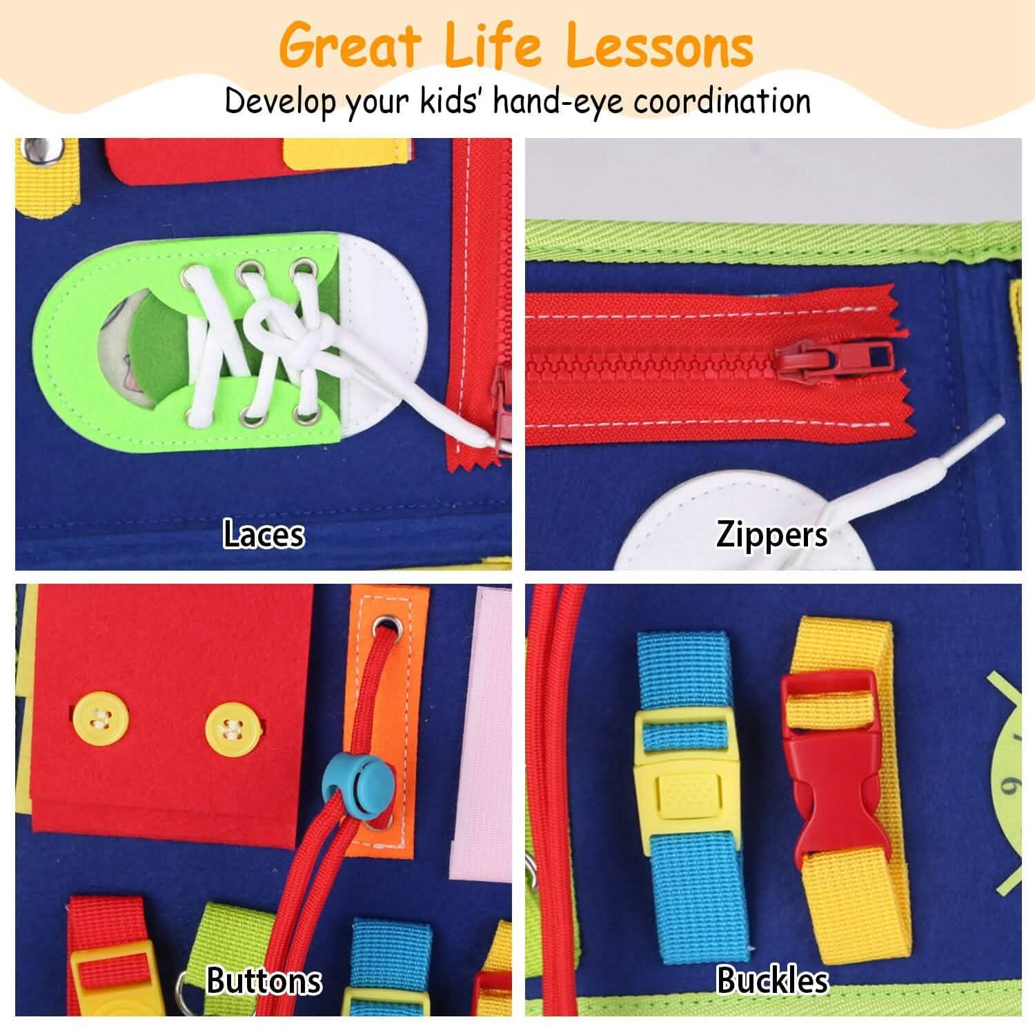 Kids Busy Board Sensory Activity Board Preschool Learning Toys Toys & Games - Tophatter Daily Deals