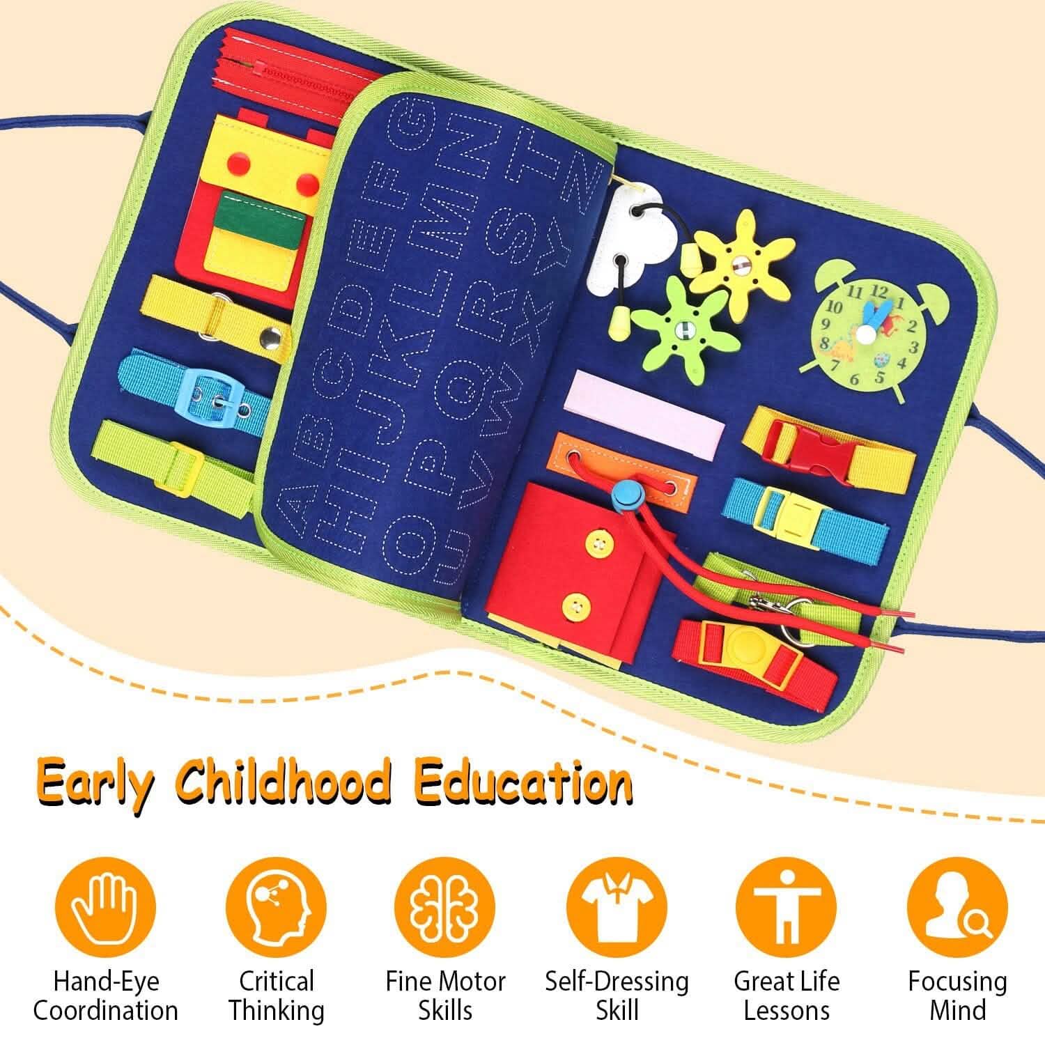 Kids Busy Board Sensory Activity Board Preschool Learning Toys Toys & Games - Tophatter Daily Deals