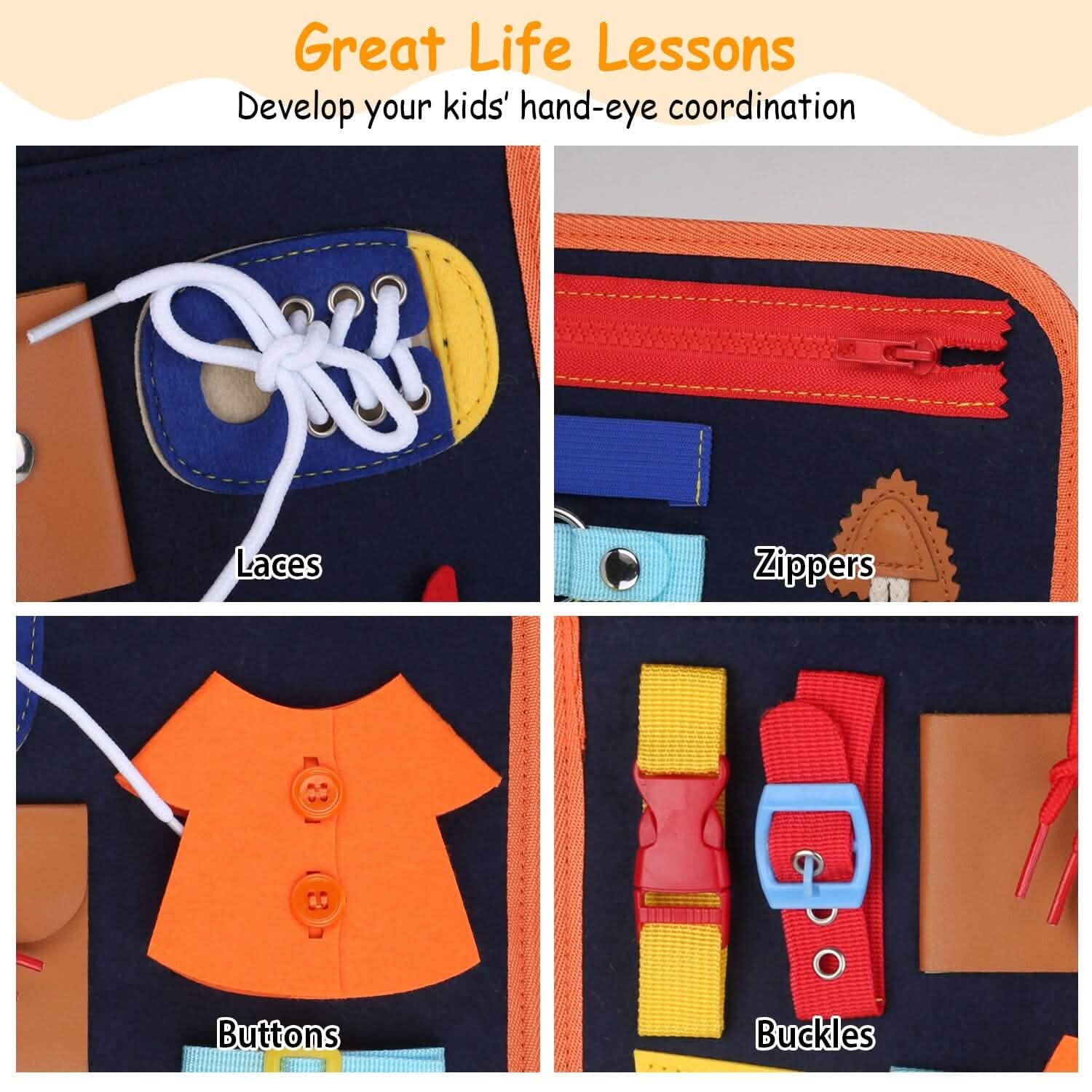 Kids Busy Board Sensory Activity Board Preschool Learning Toys Toys & Games - Tophatter Daily Deals