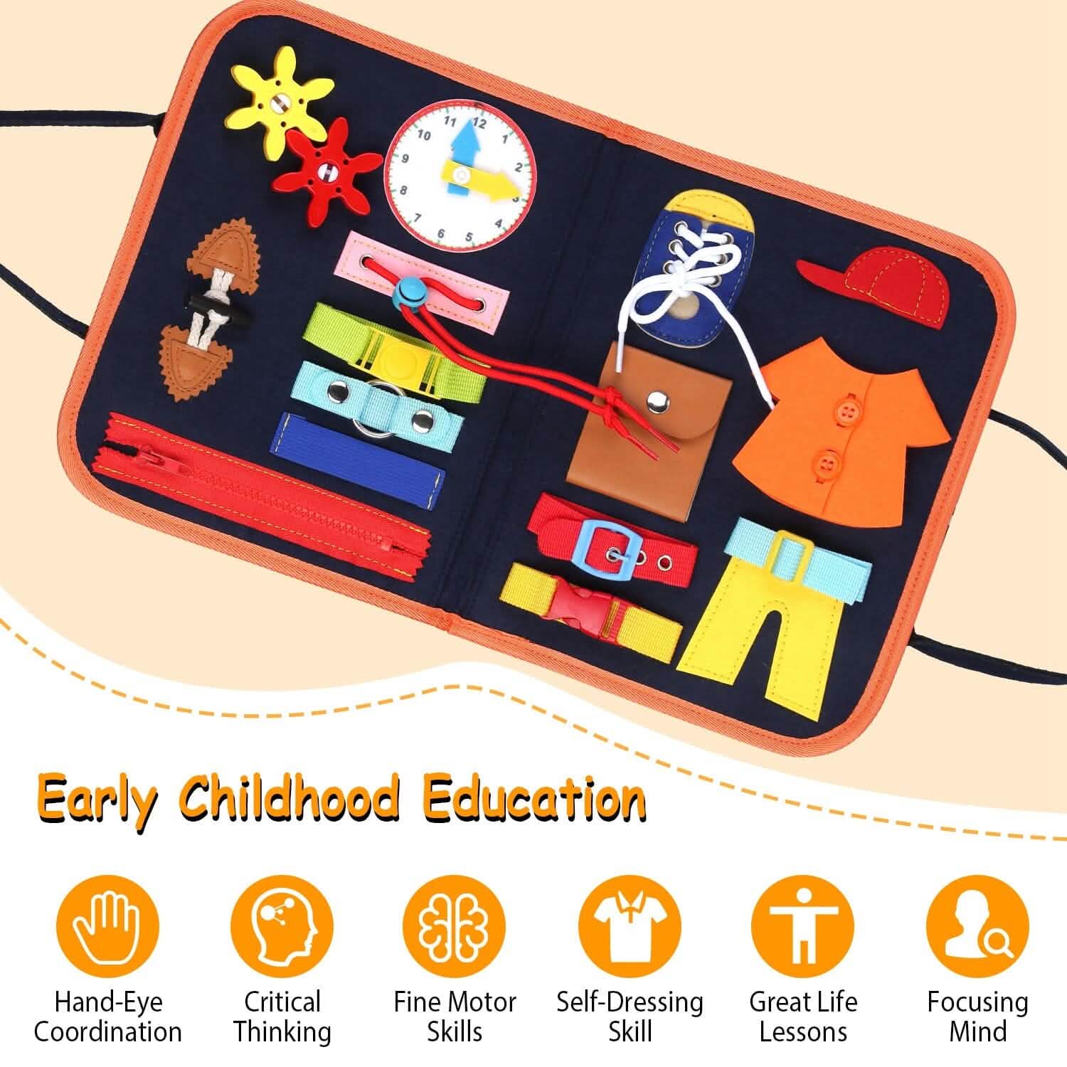 Kids Busy Board Sensory Activity Board Preschool Learning Toys Toys & Games - Tophatter Daily Deals