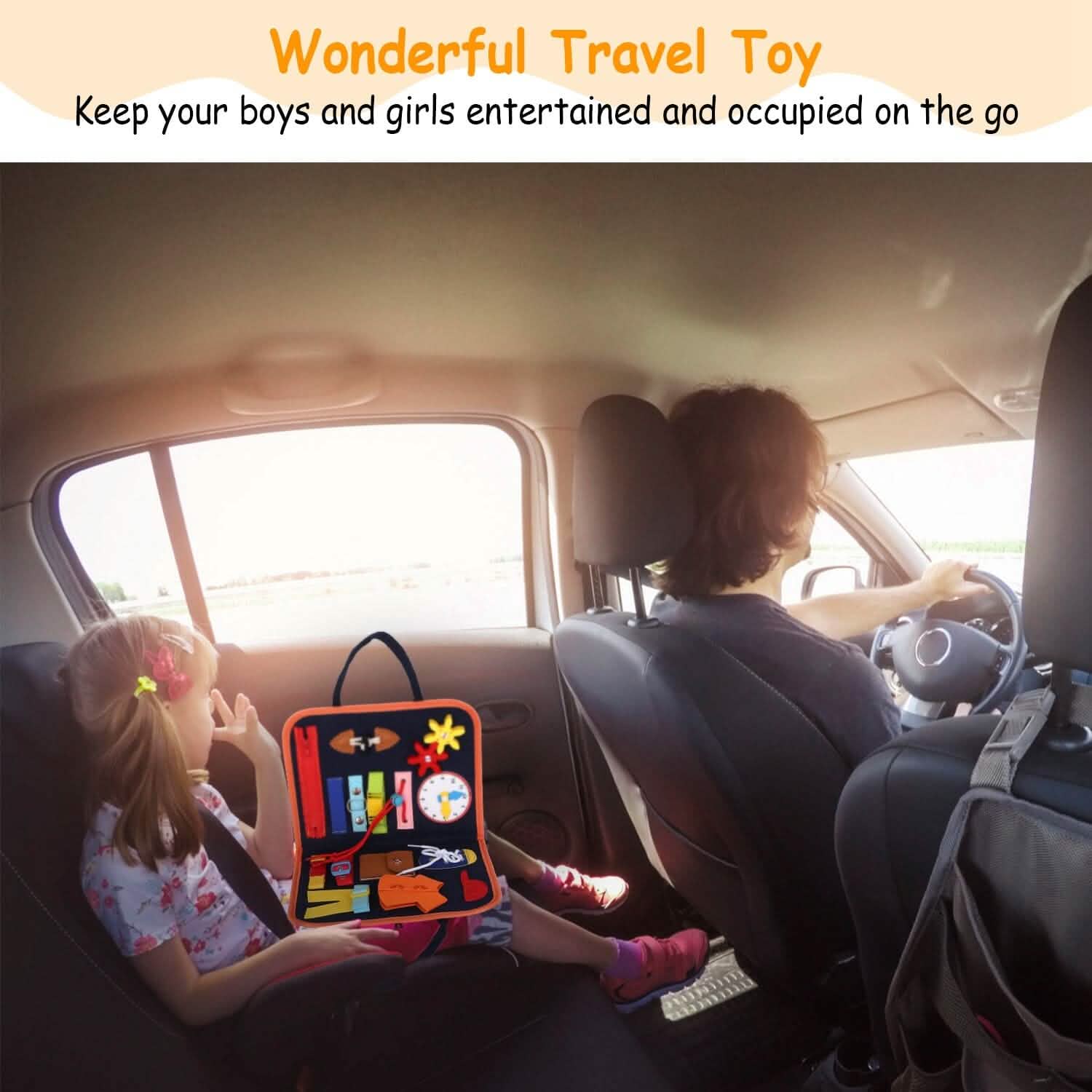 Kids Busy Board Sensory Activity Board Preschool Learning Toys Toys & Games - Tophatter Daily Deals