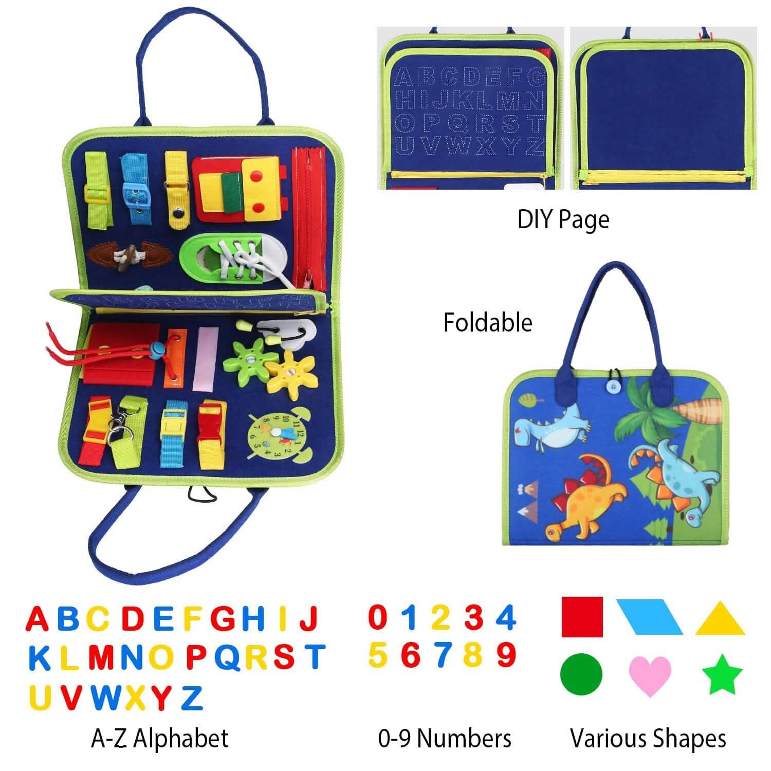 Kids Busy Board Sensory Activity Board Preschool Learning Toys Toys & Games - Tophatter Daily Deals