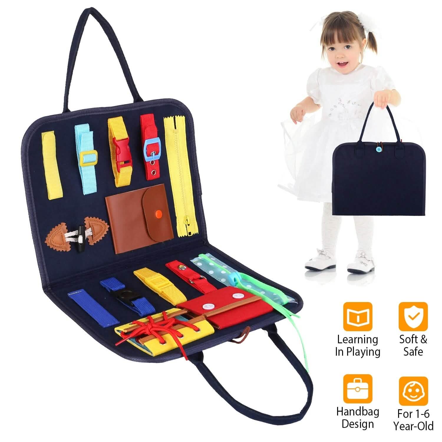 Kids Busy Board Sensory Activity Board Preschool Learning Toys Toys & Games - Tophatter Daily Deals