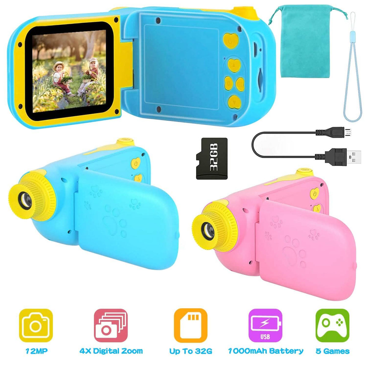 Kids Digital Camera Child Video Camera Toys & Games - Tophatter Daily Deals
