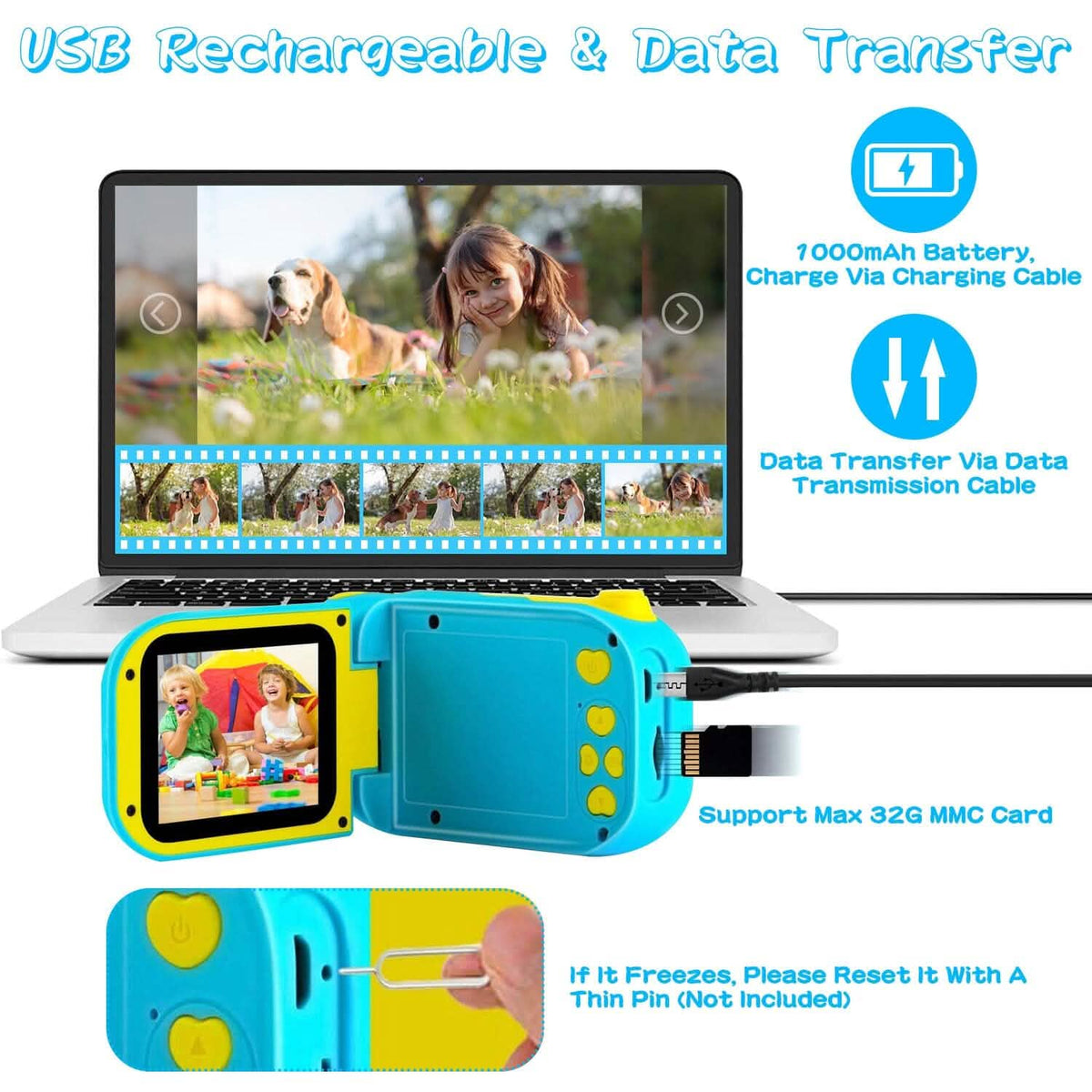 Kids Digital Camera Child Video Camera Toys & Games - Tophatter Daily Deals