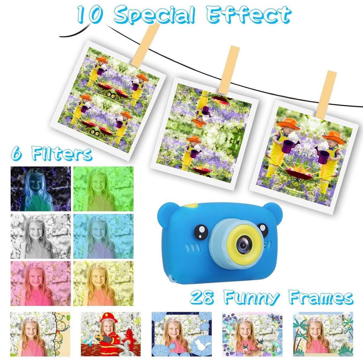 Kids Digital Camera with 2" Screen 4x Digital Zoom Toys & Games - Tophatter Daily Deals