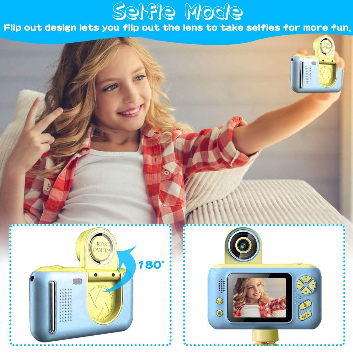 Kids Digital Camera with Flip Lens Toys & Games - Tophatter Daily Deals