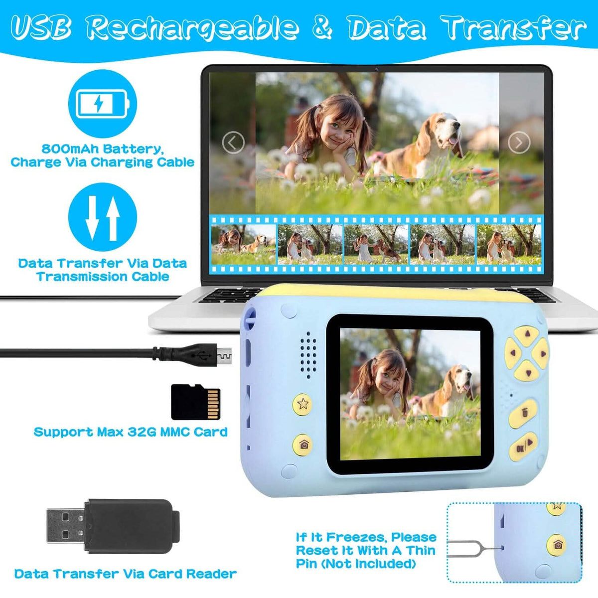 Kids Digital Camera with Flip Lens Toys & Games - Tophatter Daily Deals