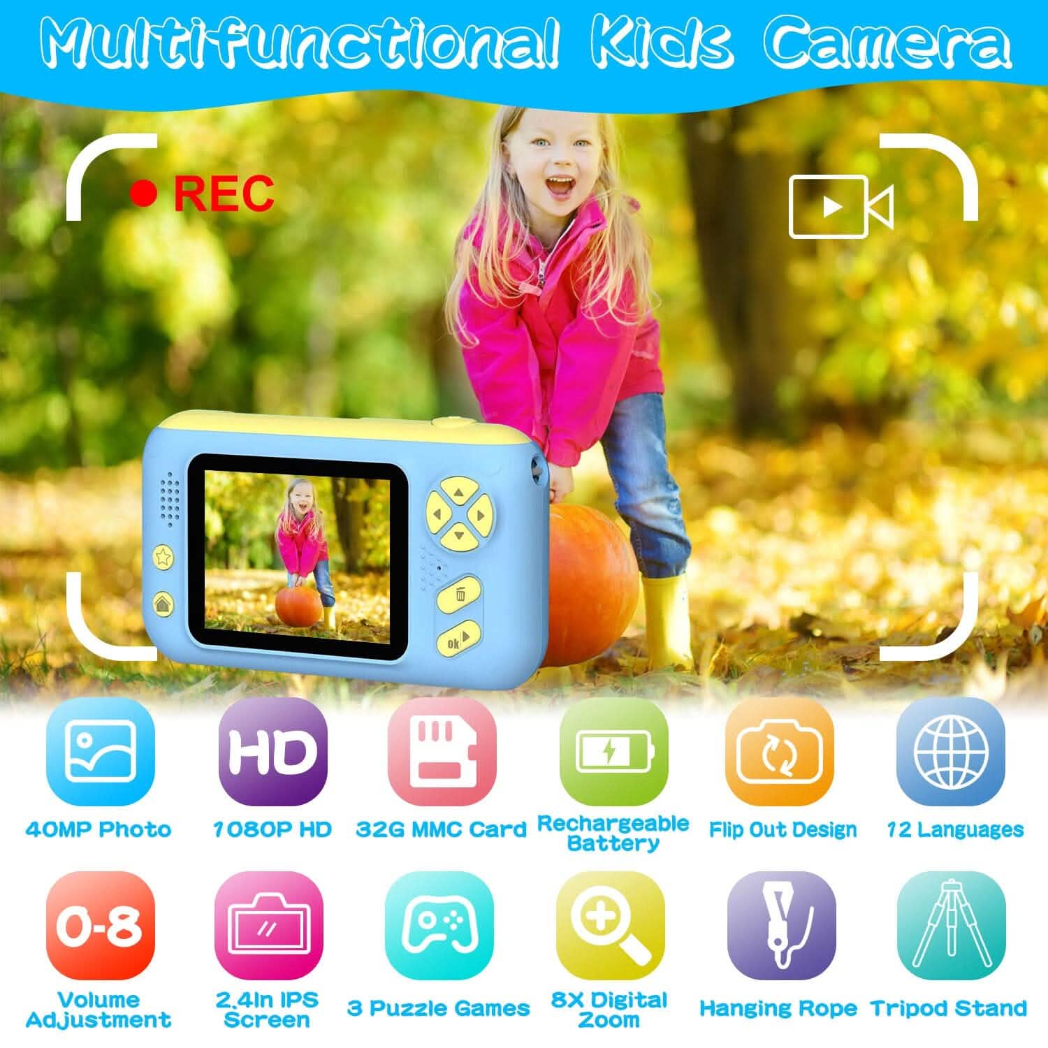 Kids Digital Camera with Flip Lens Toys & Games - Tophatter Daily Deals