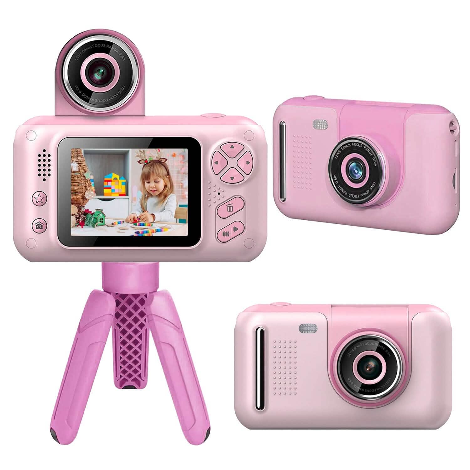 Kids Digital Camera with Flip Lens Pink Toys & Games - Tophatter Daily Deals